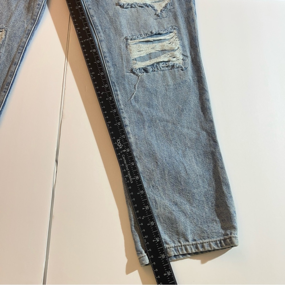 High Rise Blue Distressed Jeans - Picture 11 of 15